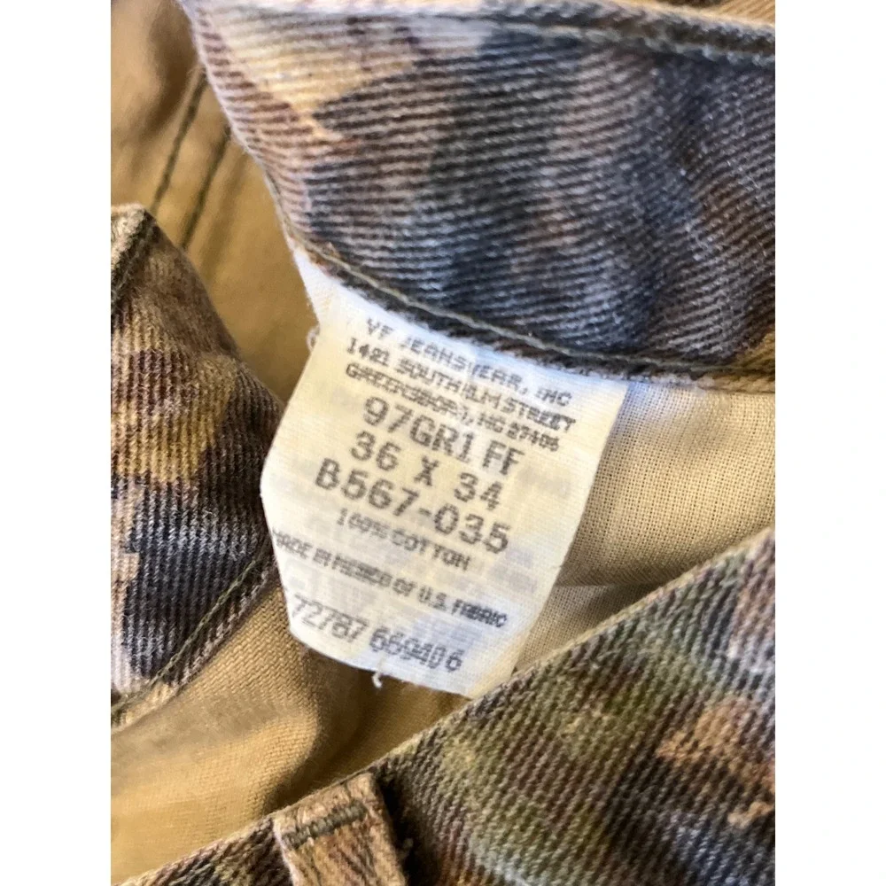 Wrangler Authentic Jeans Men's Mossy Oak Camo Style 97GR1FF Size 36x34 Cotton‎